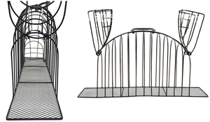 Горячая распродажа, высокое качество, 2-дверная металлическая клетка для ванной для волосатых кошек, однотонный узор с застежкой-молнией - Product Image 5