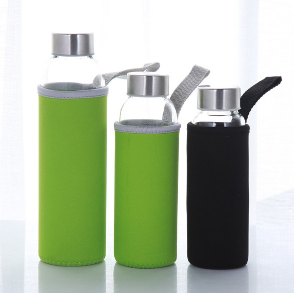 Borosilicate Custom BPA Free Borosilicate Glass Water Bottle With Custom Design
