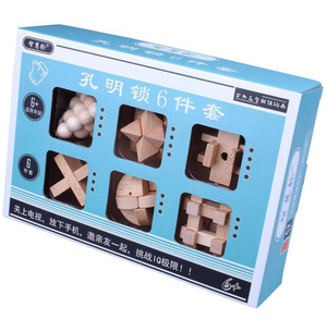 6 Câu Đố bằng gỗ Món Quà Thiết Lập Trong MỘT Hộp Gỗ-3D Câu Đố cho Người Lớn và Thiếu Niên - Product Image 5