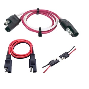 Radio de coche polarizada desconexión rápida 2 polos conector Pin hembra arnés de extensión plana 12 "calibre 18 47965 - Product Image 1