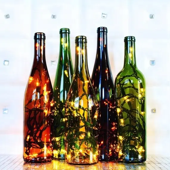 cobre 2M 20 LED litogo Luces de corcho para botellas de vino 9 paquete Botella de luces 
