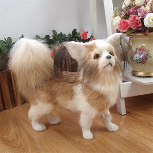 Mignon Réaliste En Peluche Fourrure <span class=keywords><strong>Chien</strong></span> Jouet <span class=keywords><strong>Chiot</strong></span> Ornements Décoration et Cadeau pour <span class=keywords><strong>Chien</strong></span> Expositions - Product Image 3