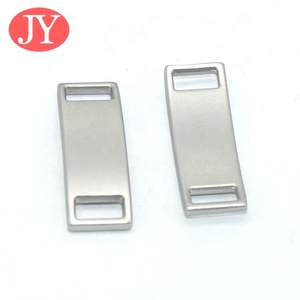 Mate Plata 30X10mm Dubrae Sneaker Cordones Decoración Aleación de zinc Blank Dubrae Cordones Etiqueta - Product Image 2