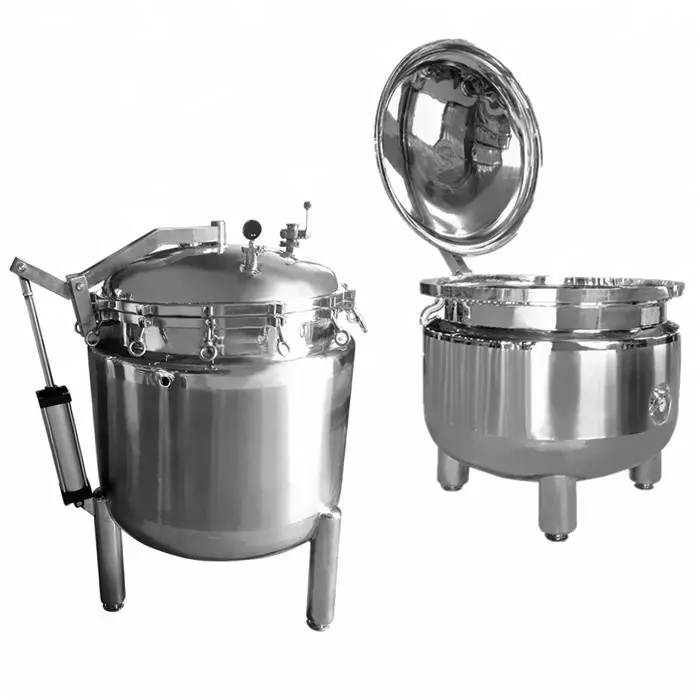 Stainless Steel Pneumatic industrial bone soup Cooking machine for sale, pot-stewed meat making Pressure kettle