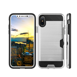 Hybride tpu pc fil dessin titulaire de la carte Cas de téléphone pour iphone 8 - Product Image 2