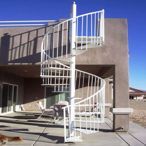 <span class=keywords><strong>Escalier</strong></span> en <span class=keywords><strong>colimaçon</strong></span> en métal <span class=keywords><strong>blanc</strong></span> d'occasion pour l'extérieur à vendre - Product Image 2