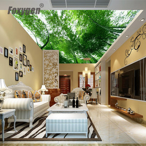 Film PVC imprimé extensible pour faux <span class=keywords><strong>plafond</strong></span> suspendu, motif bambou, largeur max. 1,5-5 m - Product Image 2