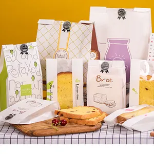 White Gift Kraft Paper Bag Food Snack Tea craft paper bag food Packing