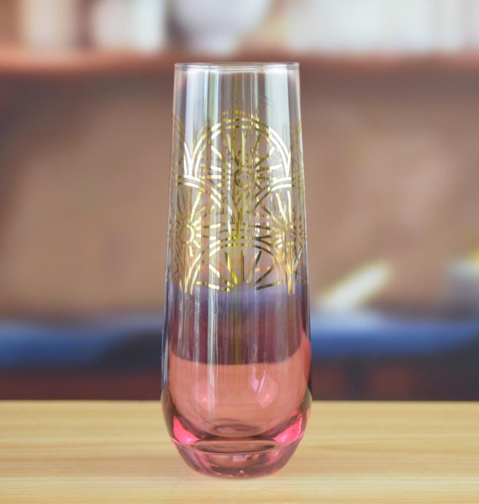 Cheap Wholesale 270ml 9oz Toasting Stemless glass Champagne Flute