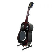 חמה מכירת גיטרה רמקול בצורת פעיל 8 אינץ סאב רמקול 45 W פלט כוח נייד אודיו רמקול עם אלחוטי מיקרופון