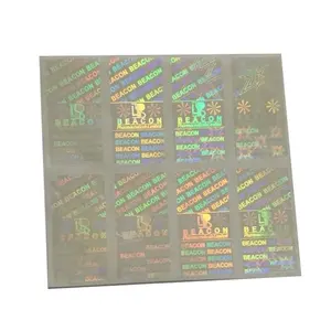 Custom security transparent lamination 3D hologram overlay laser label sticker