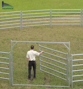 Panneaux de garde-fou pour animaux de ferme, tubes ronds en acier galvanisé, revêtement Pvc et métal, pour nourrissage de la ferme opacité, q195 ou Q235