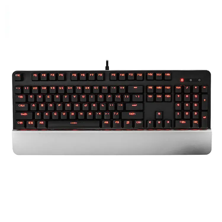 Factory price electronic keyboard led backlight Metal Gaming keyboard with optical switch