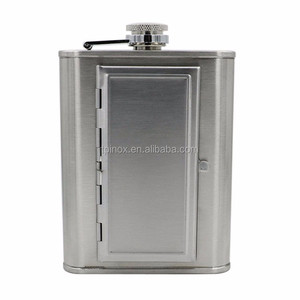 6Oz Thép Không Gỉ Hip Flask Với Thuốc Lá Trường Hợp - Product Image 3