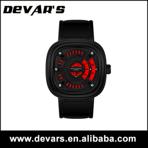 2015 hot vente japon miyota movt véritable bracelet en cuir carré 3 atm étanche mens <span class=keywords><strong>montre</strong></span> - Product Image 2
