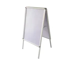 Caballete para póster con marco de aluminio, 60x85, con doble cara