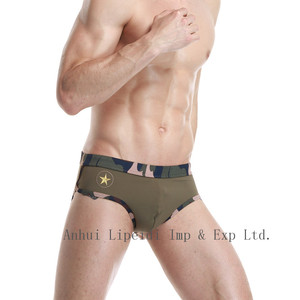 Đồ bơi & beachwear nam bơi ngắn đàn hồi ban nhạc đồ bơi sexy quân đội màu xanh lá cây - Product Image 4