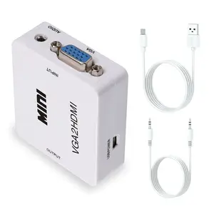 1080P MINI VGAにHDMI Converter With Audio VGA2HDMI Video Box AdapterためNotebook PCためHDTV Projector