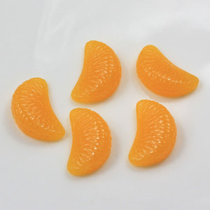 Cuentas de Cabujón de Fruta Segmentada de Naranja Miniatura Realistas de Simulación, Económicas para Accesorios de Fabricación de Slime - Product Image 4