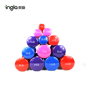 China hot-selling molten iron Vogue colorful Weightlifting coated vinyl dumbbell - Product Image 6