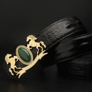 Cinturón de Cuero Vacuno con Hebilla Occidental de Piedra Atate de 3.8 cm de Ancho, Cinturón para Hombre - Product Image 2