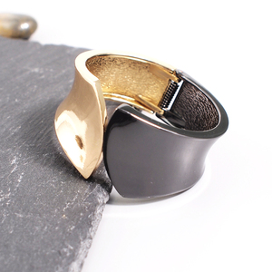 HANSIDON Chic Kim Loại Tuyên Bố Bangle Mix Color Mạ Vàng Cuff Bracelet Đơn Giản Mở Thiết Kế Hợp Kim Jewelry Bracelet Bangles - Product Image 4