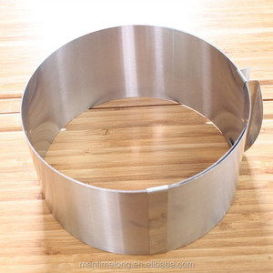 Moule <span class=keywords><strong>à</strong></span> gâteaux en acier inoxydable, outil de cuisson ajustable en forme de <span class=keywords><strong>cercle</strong></span> rond, pour Fondant, cookies, outils de décoration de <span class=keywords><strong>pâtisserie</strong></span> - Product Image 1