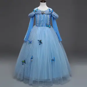 Vestido infantil frozen, desenho animado manga comprida