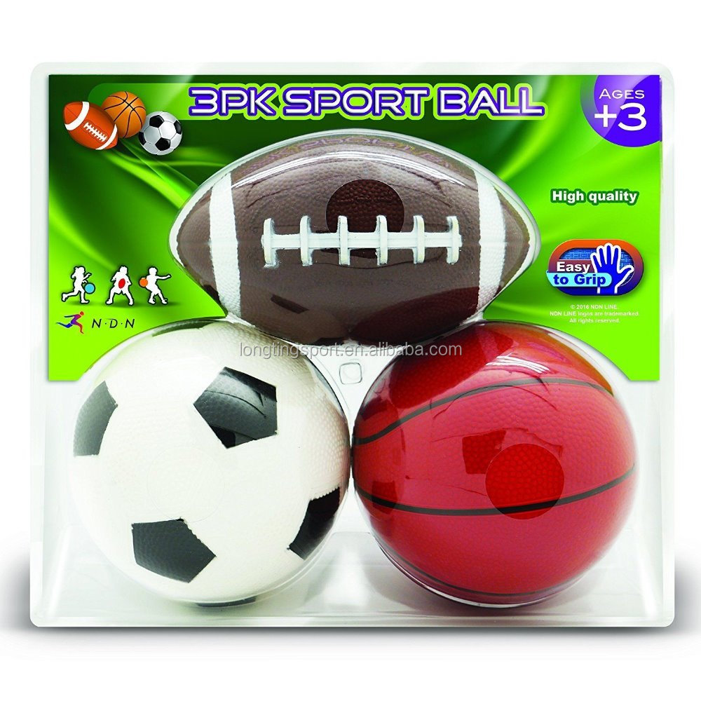 Мини надувной спортивный мяч из ПВХ 3 шт., наборы игрушечных мячей для детей