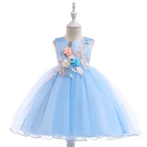 Cina Abbigliamento Per Bambini Del Bambino Frock Design Immagini Per La Damigella D'onore di Vendita Caldo Della Ragazza del Vestito Per Il Partito L5029