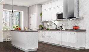 Nuevo diseño de armario de cocina de fibra de carbono contrachapada, modelo en forma de l, diseños modulares de cocina, imagen - Product Image 4