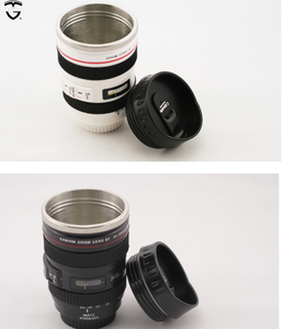 <span class=keywords><strong>Mug</strong></span> <span class=keywords><strong>isotherme</strong></span> 3D à double paroi noir, amusant, en acier inoxydable, pour eau, café, avec motif objectif d'appareil photo, idéal pour les voyages - Product Image 6