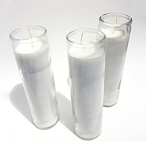 Venta al por mayor, jarra métrica, 7 días, jarra de vidrio religioso, vela de servicio en China - Product Image 1