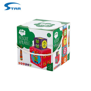 就学前のおもちゃ子供のための10個のカラフルな段ボールスタッキングブロック - Product Image 6