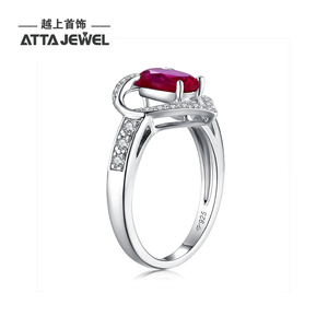 Glam designer plage bijoux femmes zircon à <span class=keywords><strong>le</strong></span> rubis saphir anneaux - Product Image 3