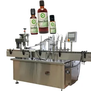 Essential oil bottle filling capping machine production line plant oil filling stopper capping machine 10ml filling machine