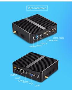XCY Mini pc windows10 Celeron 2955U <span class=keywords><strong>2</strong></span> LAN <span class=keywords><strong>2</strong></span> RS232 fanless desktop für büro <span class=keywords><strong>ddr3</strong></span> 8 gb thin client - Product Image 3