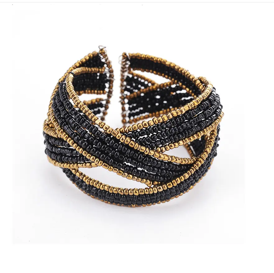 Bracelet en perles pour femmes 2020, manchette ouverte, 3 couches, bohème, divers coloris