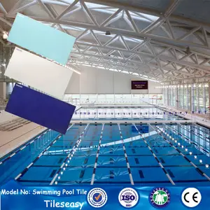 FINA standard 244*119 mm size white swimming pool tile