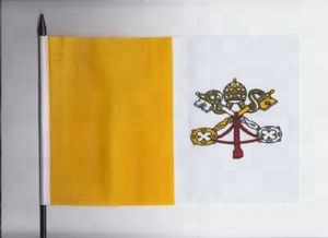 Personalizado 14*21cm mano bandera seda Material Ciudad <span class=keywords><strong>del</strong></span> <span class=keywords><strong>Vaticano</strong></span> bandera poliéster Banner - Product Image 5