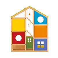 Populäres Design glückliches Familien holz spielzeug puppenhaus