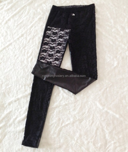 OEM De Haute Qualité Imitation Faux <span class=keywords><strong>Cuir</strong></span> leggings Rose Dentelle Leggings pour femmes sexy - Product Image 6