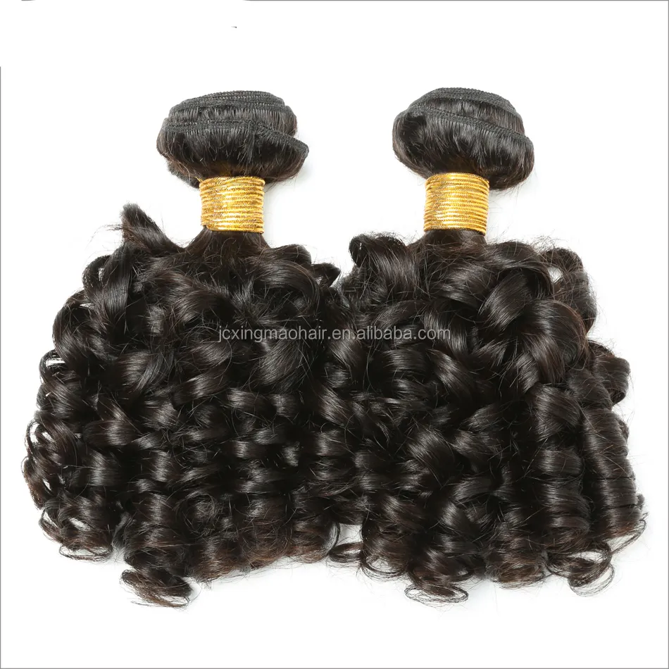 Meist verkaufte Echthaar verlängerung Virgin Hair Bundles Curly Funmi Hair Double Drawn