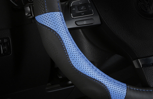 Personalizada de fábrica de deportes D-en forma de cosido a mano de cuero de microfibra <span class=keywords><strong>coche</strong></span> cubierta del <span class=keywords><strong>volante</strong></span> del <span class=keywords><strong>coche</strong></span> - Product Image 5