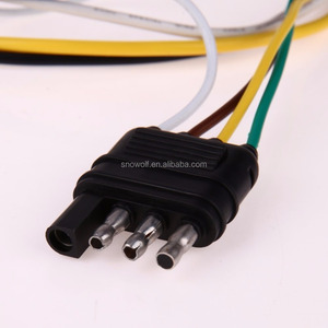 Adaptateur électrique plat Eco 4 à 7 voies Prise de <span class=keywords><strong>faisceau</strong></span> de câbles de <span class=keywords><strong>remorque</strong></span> Connecteur de prise électrique 7 broches <span class=keywords><strong>Faisceau</strong></span> de câbles - Product Image 4