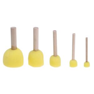 Lot de 5 pinceaux éponge à manche en bois pour enfants, pour <span class=keywords><strong>dessin</strong></span>, <span class=keywords><strong>peinture</strong></span>, graffiti, fournitures scolaires - Product Image 4