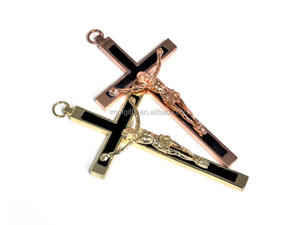 Crucifijo Cruz de metal Jesús colgante inspirador religioso INRI - Product Image 4