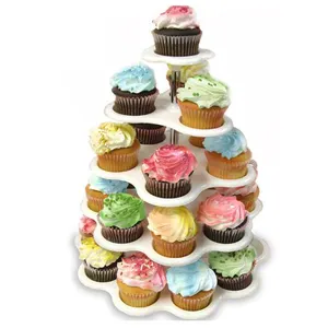 5 strato della torta del basamento mensola cupcake stand con 27 cupcakes