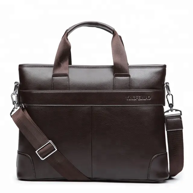 best selling high quality business soft brown men vintage genuine leather bag men