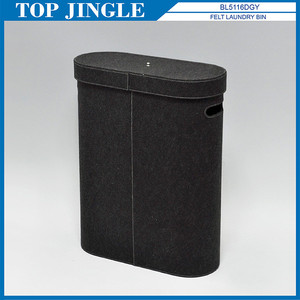 Poubelle à linge utilitaire non tissée grise - Product Image 2